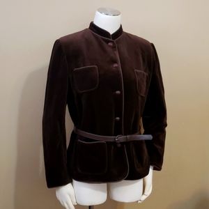 Brown Velvet Blazer